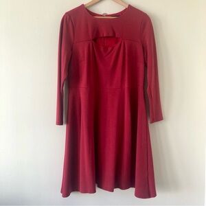 Eloquii Red key hole fit and flare dress size 14